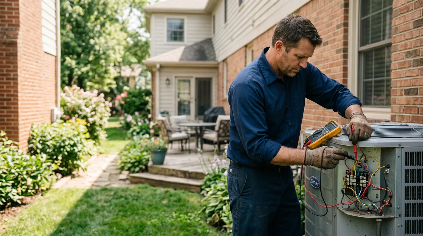 HVAC technician working near Schroon Lake, NY